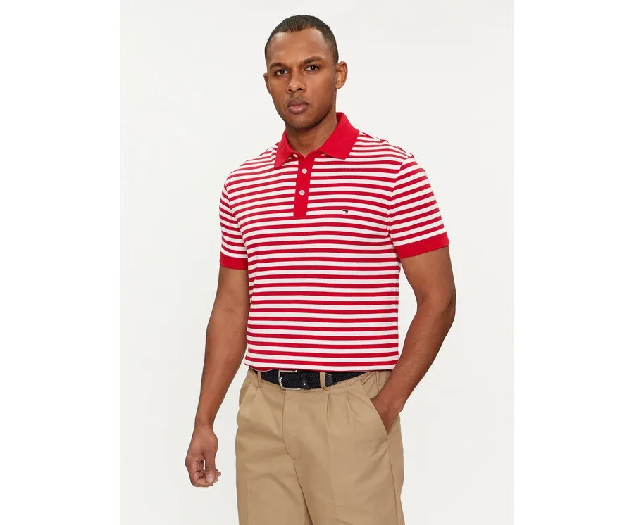 obrazek 1 Tommy Hilfiger Polo 1985 MW0MW17771 Czerwony Slim Fit