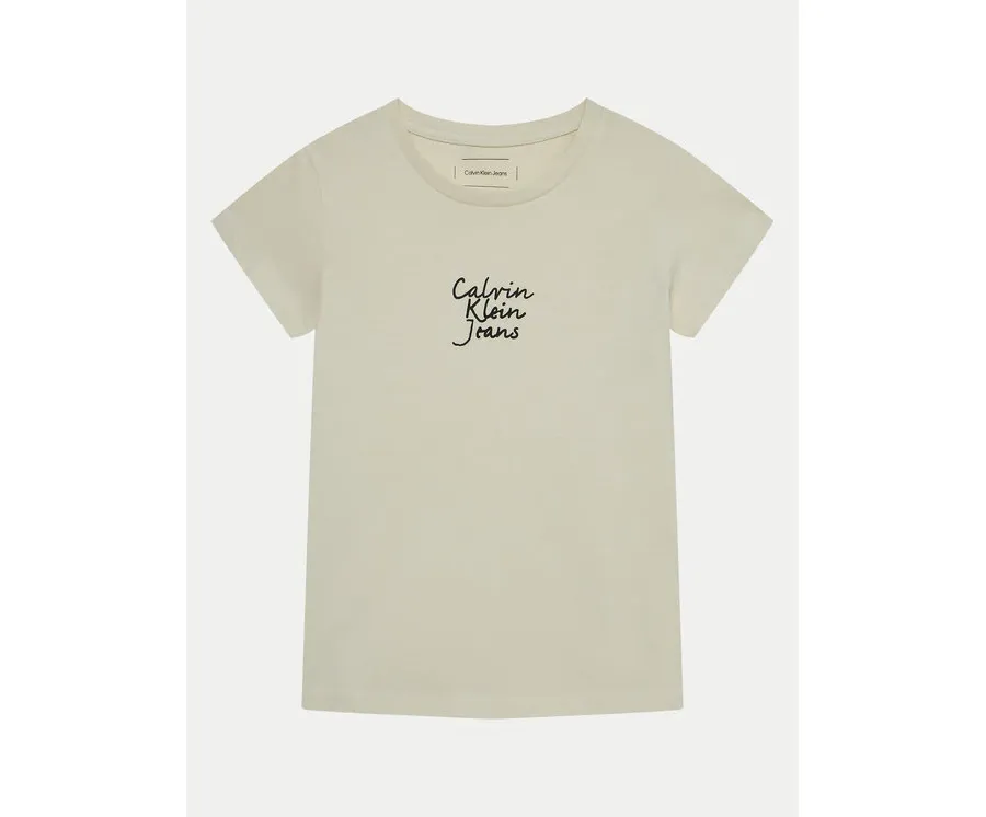 obrazek 1 Calvin Klein Jeans T-Shirt IG0IG02805 Écru Slim Fit