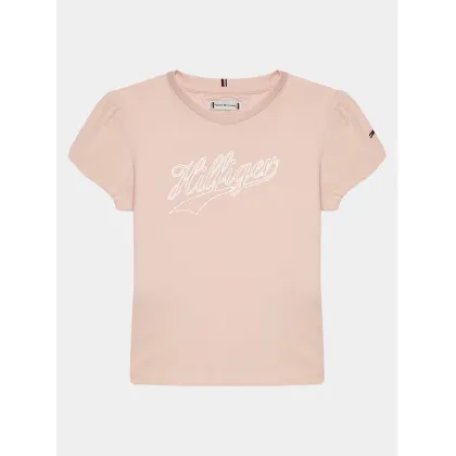 Zdjęcie Tommy Hilfiger T-Shirt Hilfiger Script Tee S/S KG0KG07714 Różowy Regular Fit