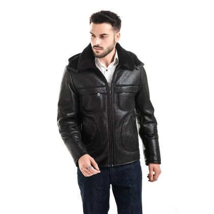 Picture Elegant men's jacket made of lambskin - A&A Vesa