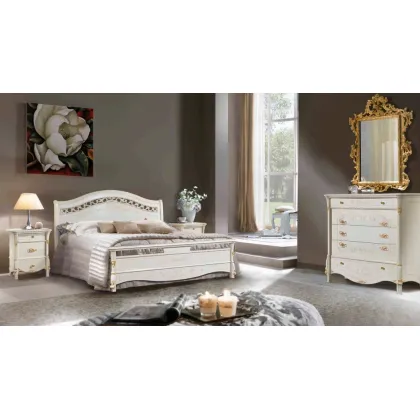 Zdjęcie Włoski mebel do klasycznej sypialni - biało-złota komoda - Casa + 39