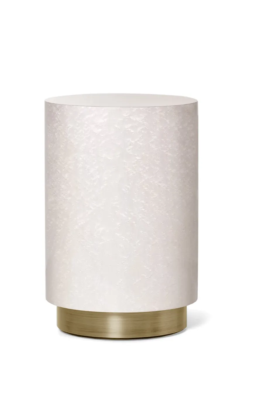 picture 7 Maple veneer pedestal with polished brass foot - Ginger & Jagger