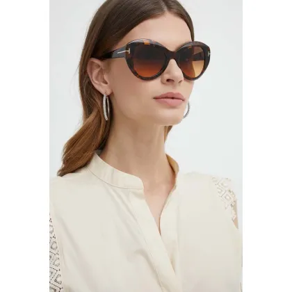 Zdjęcie Tom Ford okulary przeciwsłoneczne damskie kolor brązowy FT1084_5252F