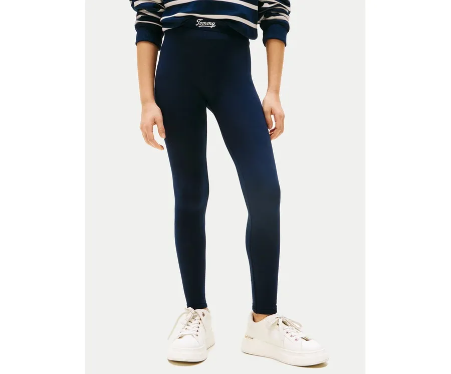 obrazek 1 Tommy Hilfiger Legginsy KG0KG08628 Granatowy Slim Fit