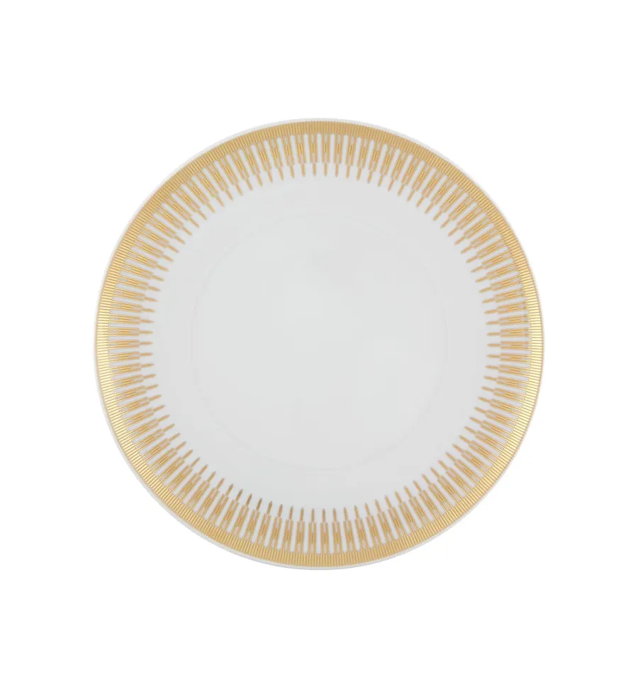obrazek 1 Porcelanowy talerz obiadowy Gold Exotic ze złotym wykończeniem - Vista Alegre