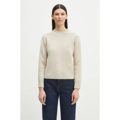 Zdjęcie Sporty & Rich sweter wełniany SRC Wool damski kolor beżowy WS006514302CR01