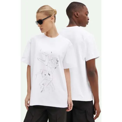 Zdjęcie Heliot Emil t-shirt kolor biały z nadrukiem M.09.125.BLK01