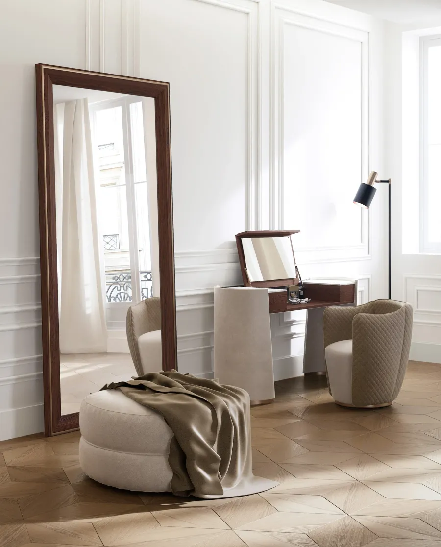 obrazek 2 Eleganckie modernistyczne lustro w ramie - prosto z Włoch