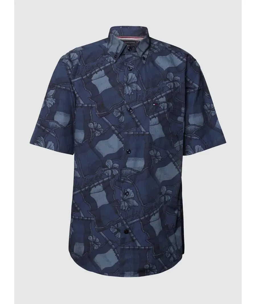 obrazek 1 Koszula casualowa z wzorem na całej powierzchni