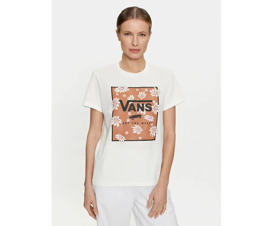 obrazek 1 Vans T-Shirt Tropic Fill Floral Bff VN000GGW Écru Regular Fit