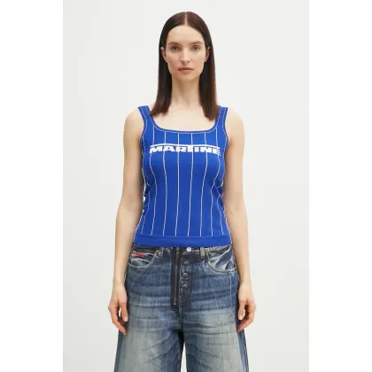 Zdjęcie Martine Rose top Logo kolor niebieski 957YA12500