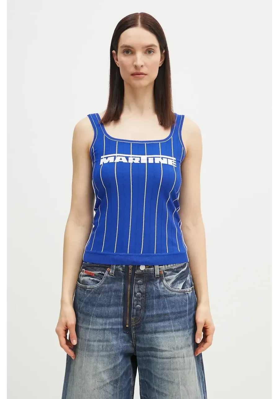 obrazek 1 Martine Rose top Logo kolor niebieski 957YA12500