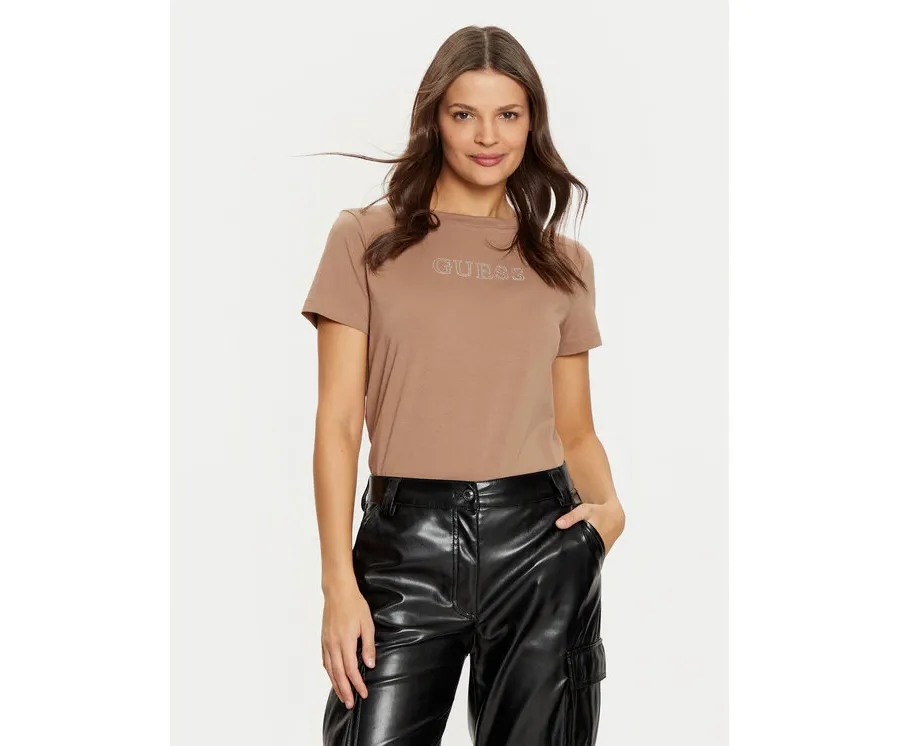 obrazek 1 Guess T-Shirt V3BI11 J1314 Brązowy Regular Fit