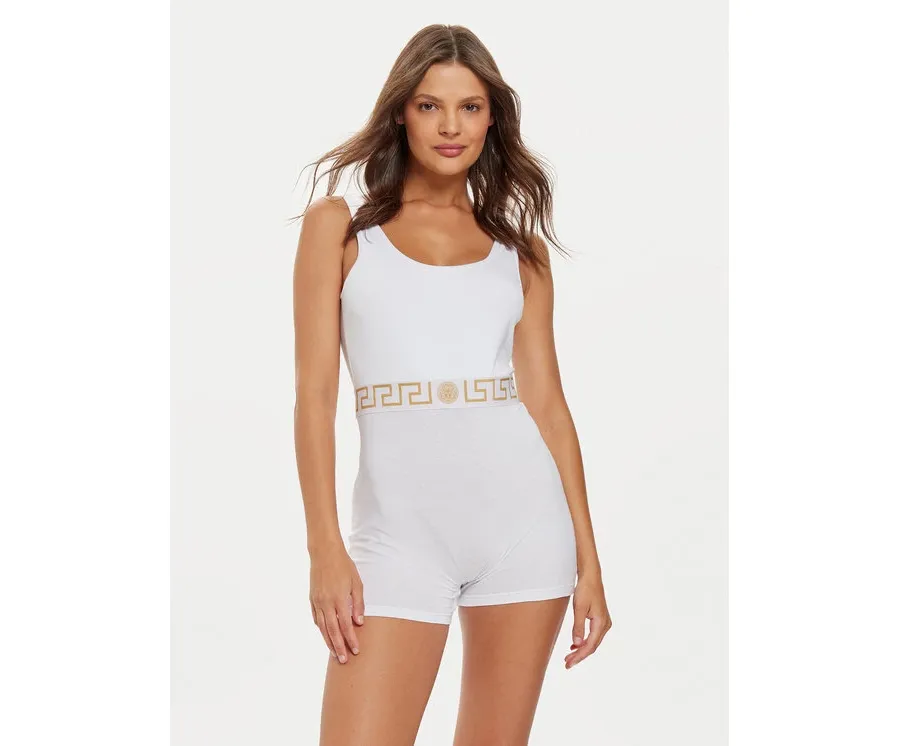 obrazek 1 Versace Kombinezon 1015857 1A10011 Biały Slim Fit