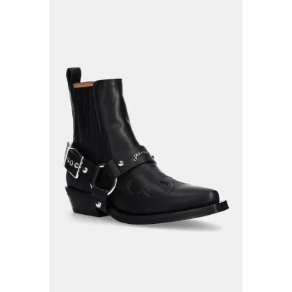 Zdjęcie GANNI kowbojki Fitted Chelsea Western Boot damskie kolor czarny na słupku S2744