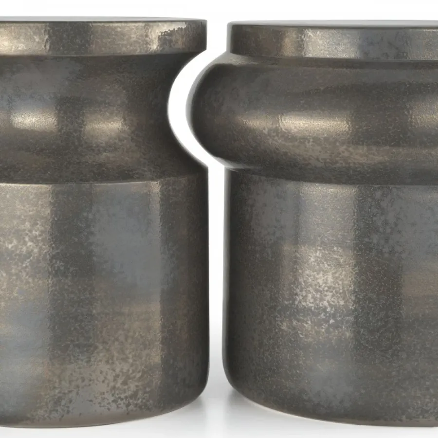 obrazek 4 Stylowy stołek z glazurowanej ceramiki H.40xL.41xP.41 cm