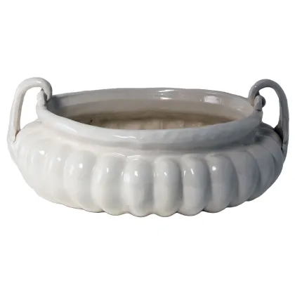 Picture Designer large white ceramic flower pot 49 cm - Virginia Casa