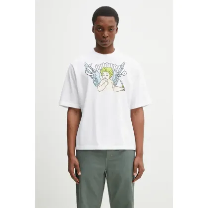 Zdjęcie Marcelo Burlon t-shirt bawełniany County Angel Boxy T-Shirt White Multicol męski kolor biały z nadrukiem CMAA05AS25JER0020184