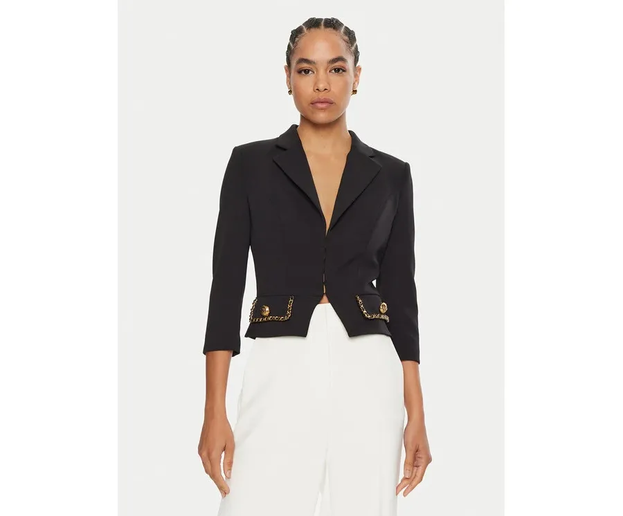 obrazek 1 Elisabetta Franchi Marynarka GI-T85-46E2 Czarny Regular Fit