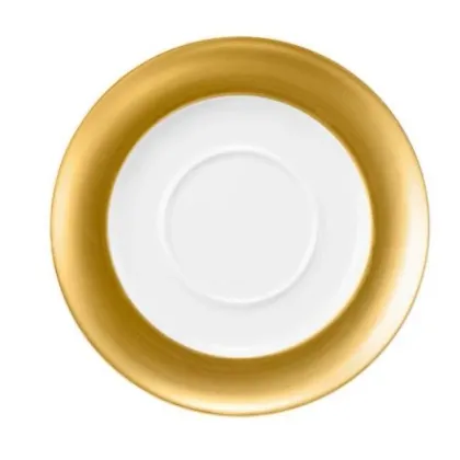 Zdjęcie Luksusowy porcelanowy spodek do sosjerki ze złotym zdobieniem – Tettau