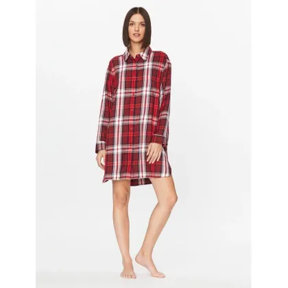 Zdjęcie Tommy Hilfiger Koszula nocna UW0UW04874 Czerwony Relaxed Fit