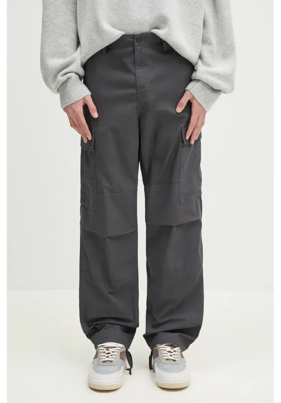 obrazek 1 Carhartt WIP spodnie bawełniane Regular Cargo Pant kolor szary w fasonie cargo I032467.8702