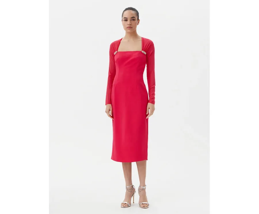 obrazek 1 Luisa Spagnoli Sukienka koktajlowa Protocollo 541709 Czerwony Regular Fit