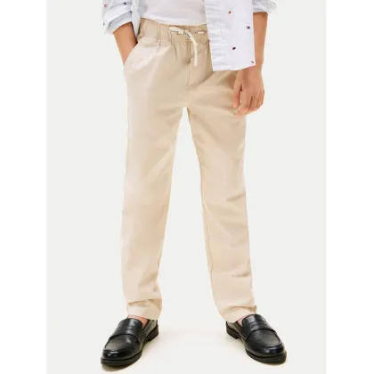 Zdjęcie Tommy Hilfiger Spodnie materiałowe KB0KB09764 Beżowy Regular Fit