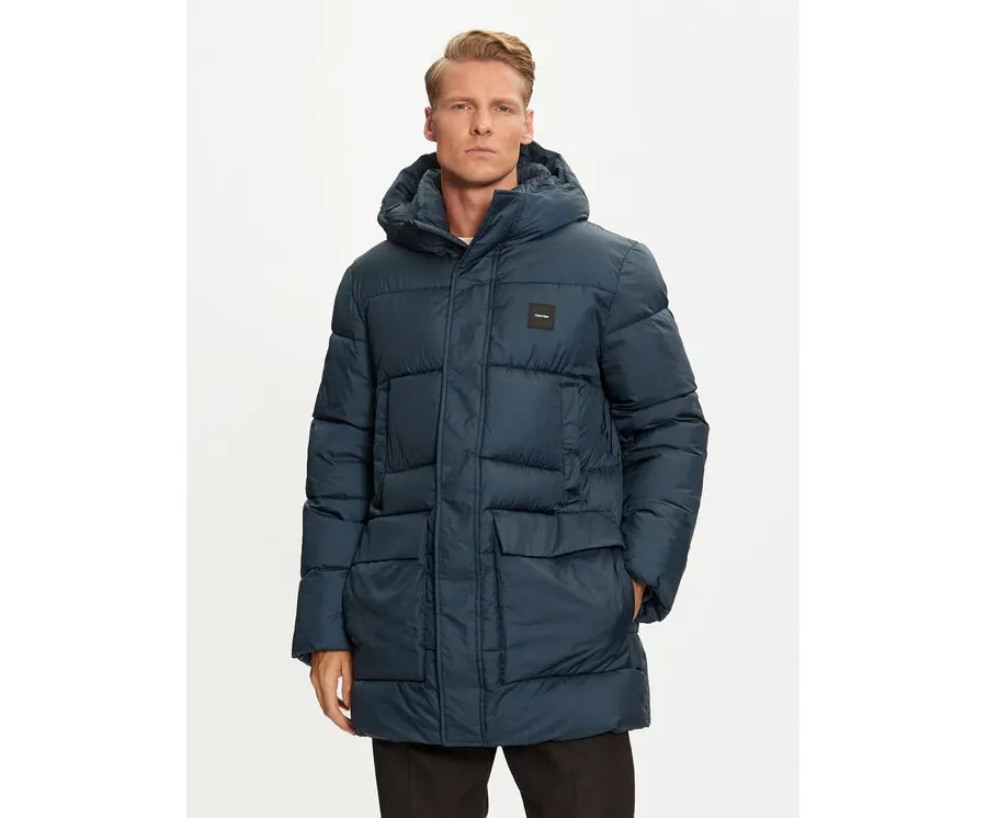 obrazek 1 Calvin Klein Płaszcz zimowy K10K113465 Niebieski Regular Fit