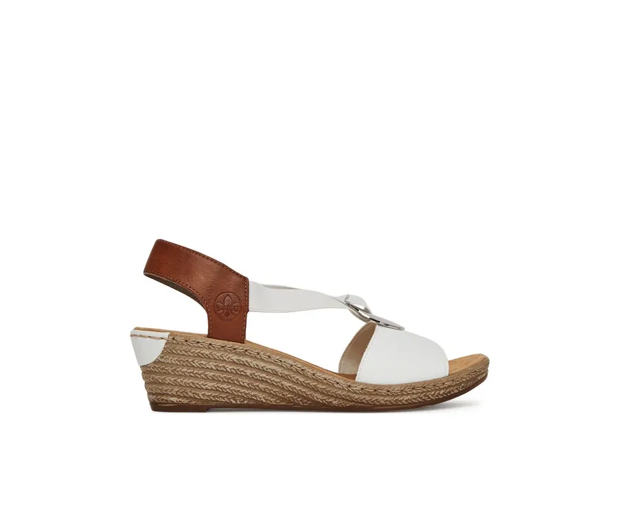 obrazek 1 Rieker Sandały 624H6-81 Biały