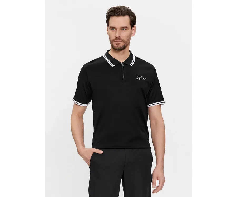 obrazek 1 KARL LAGERFELD Polo 745080 541200 Czarny Regular Fit