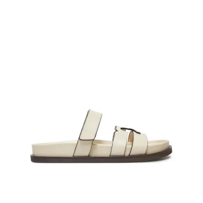 Zdjęcie Tory Burch Klapki Ines Sport Slide 161636 Écru