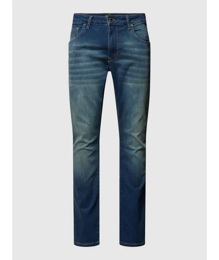 obrazek 1 Jeansy o kroju slim fit z efektem znoszenia model ‘BATES’
