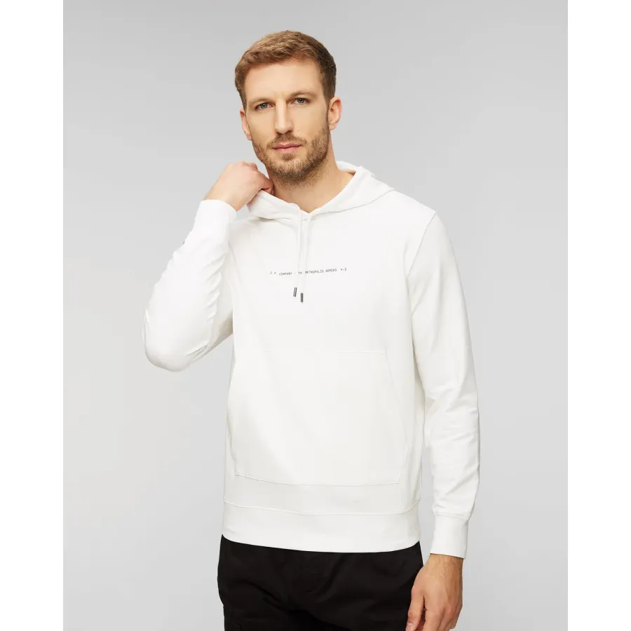 obrazek 1 Biała Bluza Z Kapturem Męska C.p. Company CP Company