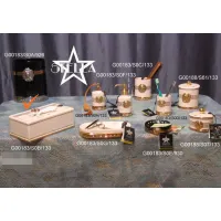Picture A chic beige tissue container made of ceramics