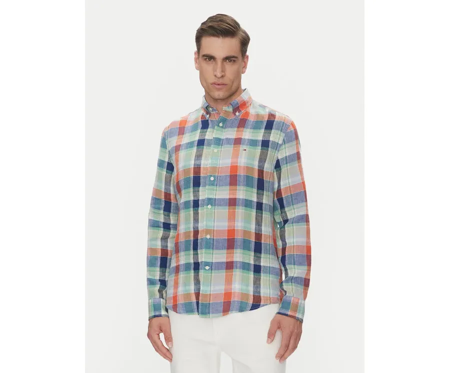 obrazek 1 Tommy Hilfiger Koszula Summer Madras MW0MW39166 Kolorowy Regular Fit