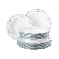 Picture 12-piece porcelain dinnerware with classic decoration - Seltmann Weiden
