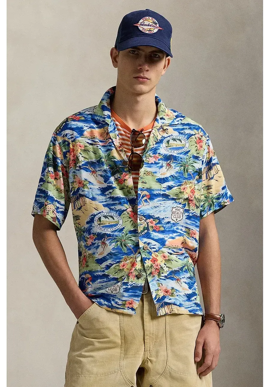 obrazek 1 Polo Ralph Lauren koszula Sport Shirt męska kolor multicolor regular 710964795