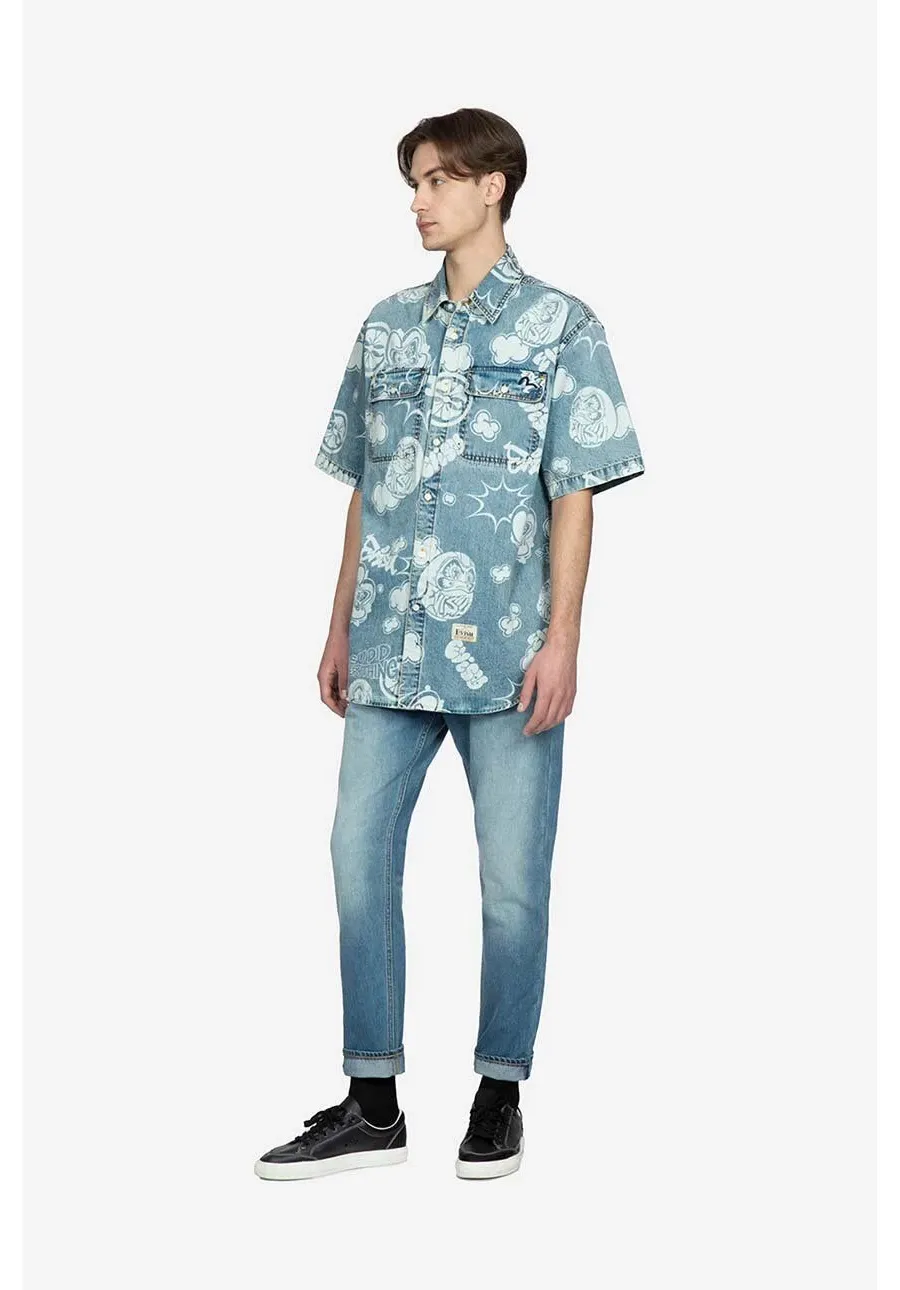 obrazek 1 Evisu jeansy męskie kolor niebieski 2ESHTM3JE12517CT-indigo