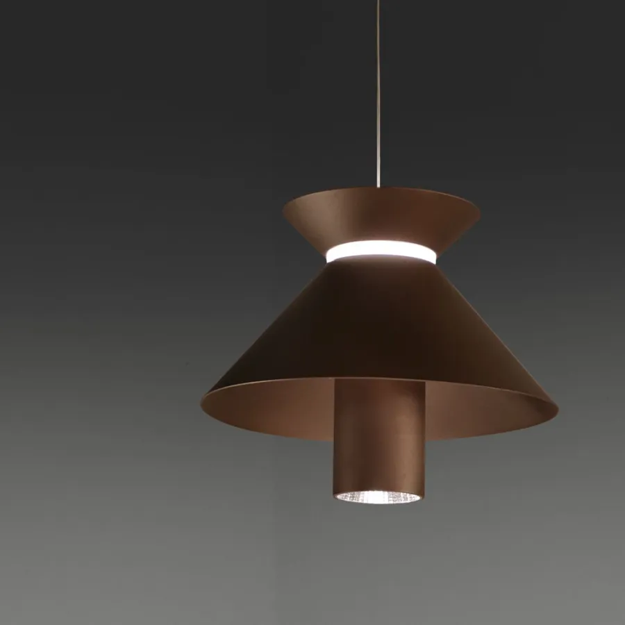 obrazek 1 Brązowa lampa wisząca Hollyaudrey od włoskiego producenta