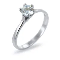Picture Classic ring made of white gold and cubic zirconia