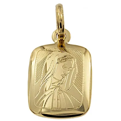 Zdjęcie Stylowy kwadratowy medalik Maryjny 12x10mm