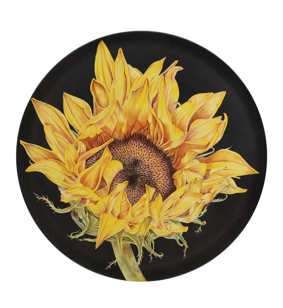 obrazek 1 Ręcznie malowany talerz ozdobny Sunflower Floris