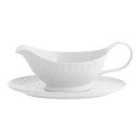 Zdjęcie Sosjerka z podstawką z porcelany Sagres z wyjątkowym zdobieniem przypominającym fale - Vista Alegre