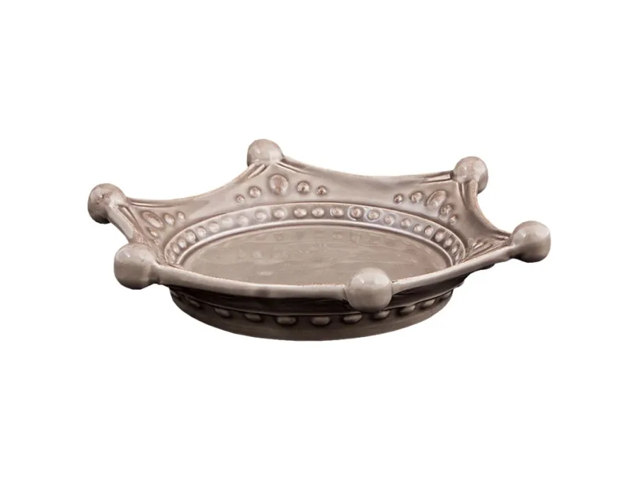 obrazek 2 Ceramiczny elegancki zestaw 4 talerzy w kształcie korony - Virginia Casa