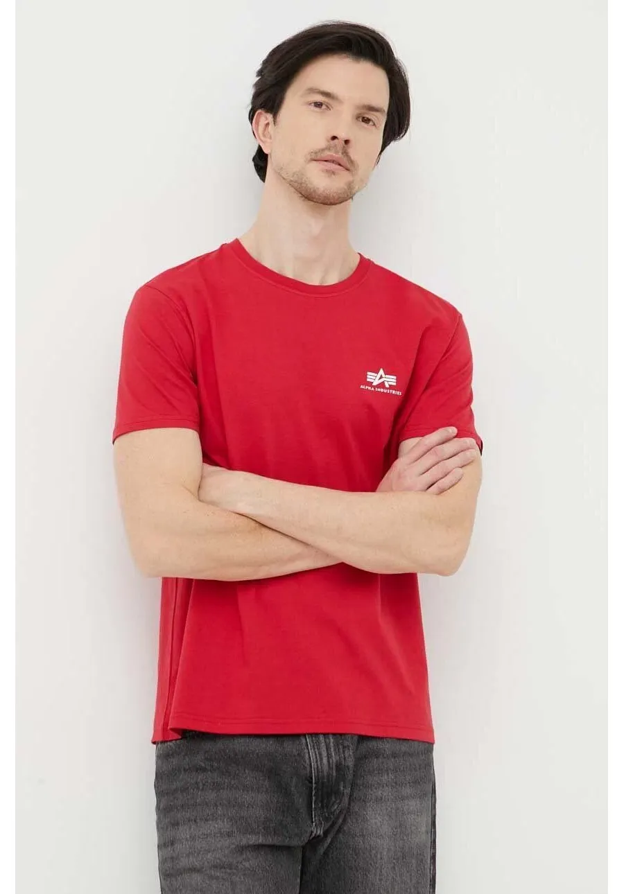 obrazek 1 Alpha Industries t-shirt bawełniany kolor czerwony z nadrukiem 188505.328-SpeedRed