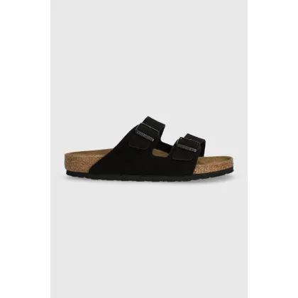 Zdjęcie Birkenstock klapki zamszowe Arizona męskie kolor czarny 1027152
