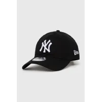 Zdjęcie New Era czapka z daszkiem bawełniana kolor czarny z aplikacją NEW YORK YANKEES