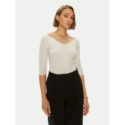 Zdjęcie Weekend Max Mara Sweter Oceano 2425366031 Écru Slim Fit