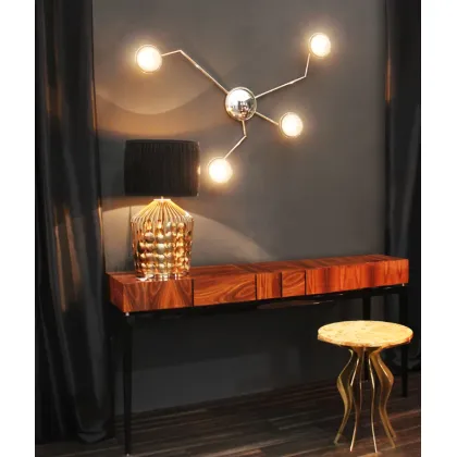 Zdjęcie Oryginalna lampa ścienna Black Widow o czterech ramionach